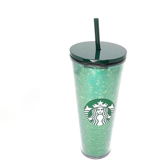 Starbucks Venti Cold Cup Green Mercury Glitter 24 oz. 2019 Holiday New NWT - Picture 1 of 7